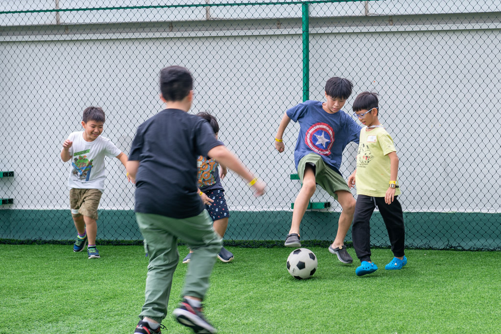 Kids having fun in the playground